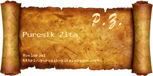 Purcsik Zita névjegykártya